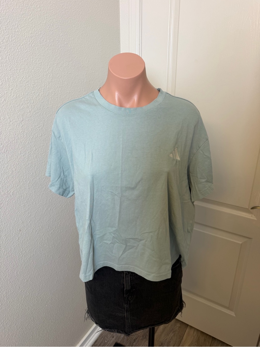 adidas Light Blue Short Sleeve Crew Tee